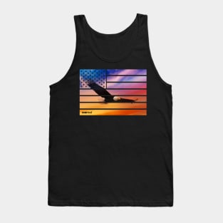 American flag and eagle Tank Top